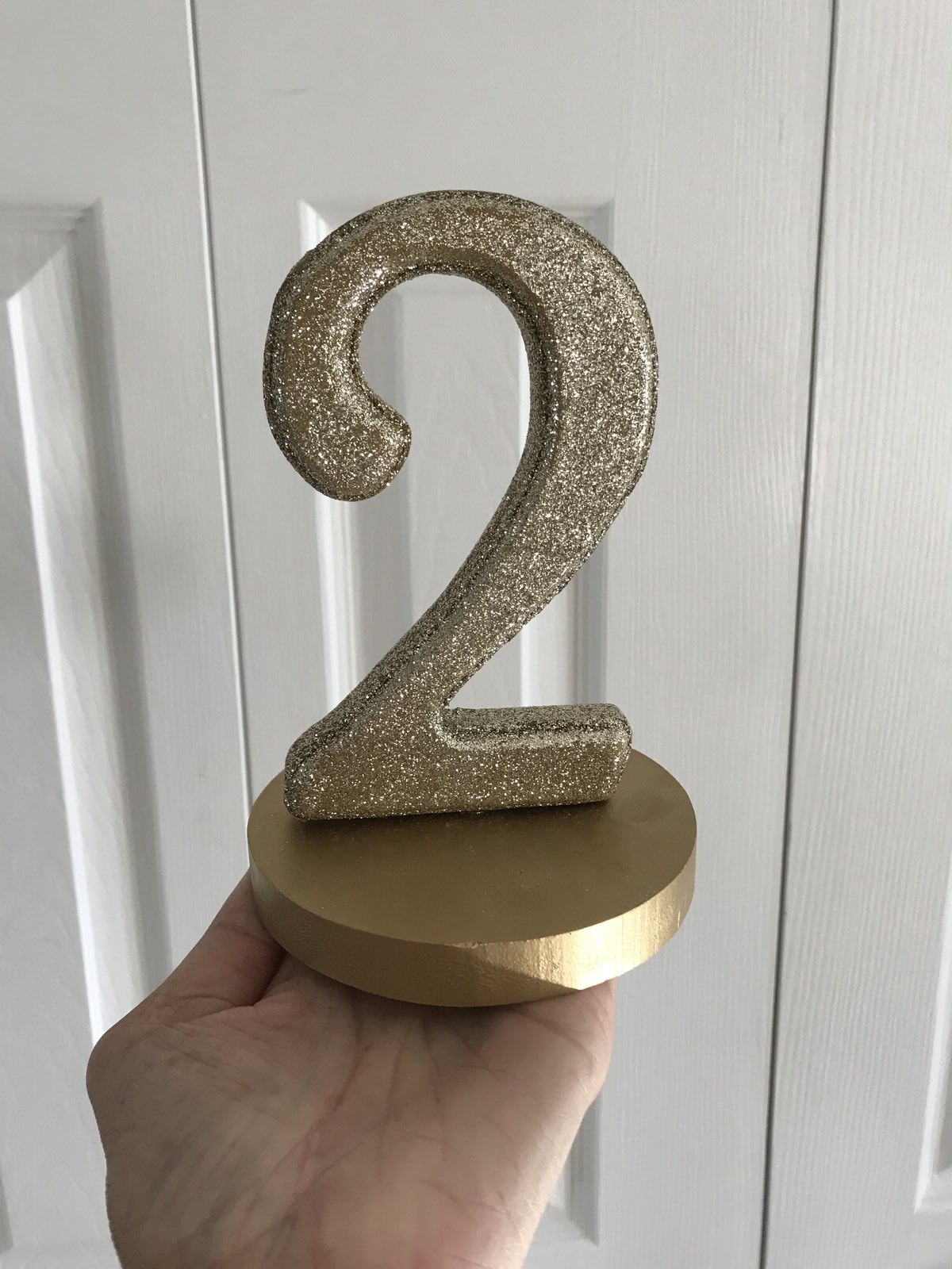  Gold Glitter Table Numbers, 1-10 Available 